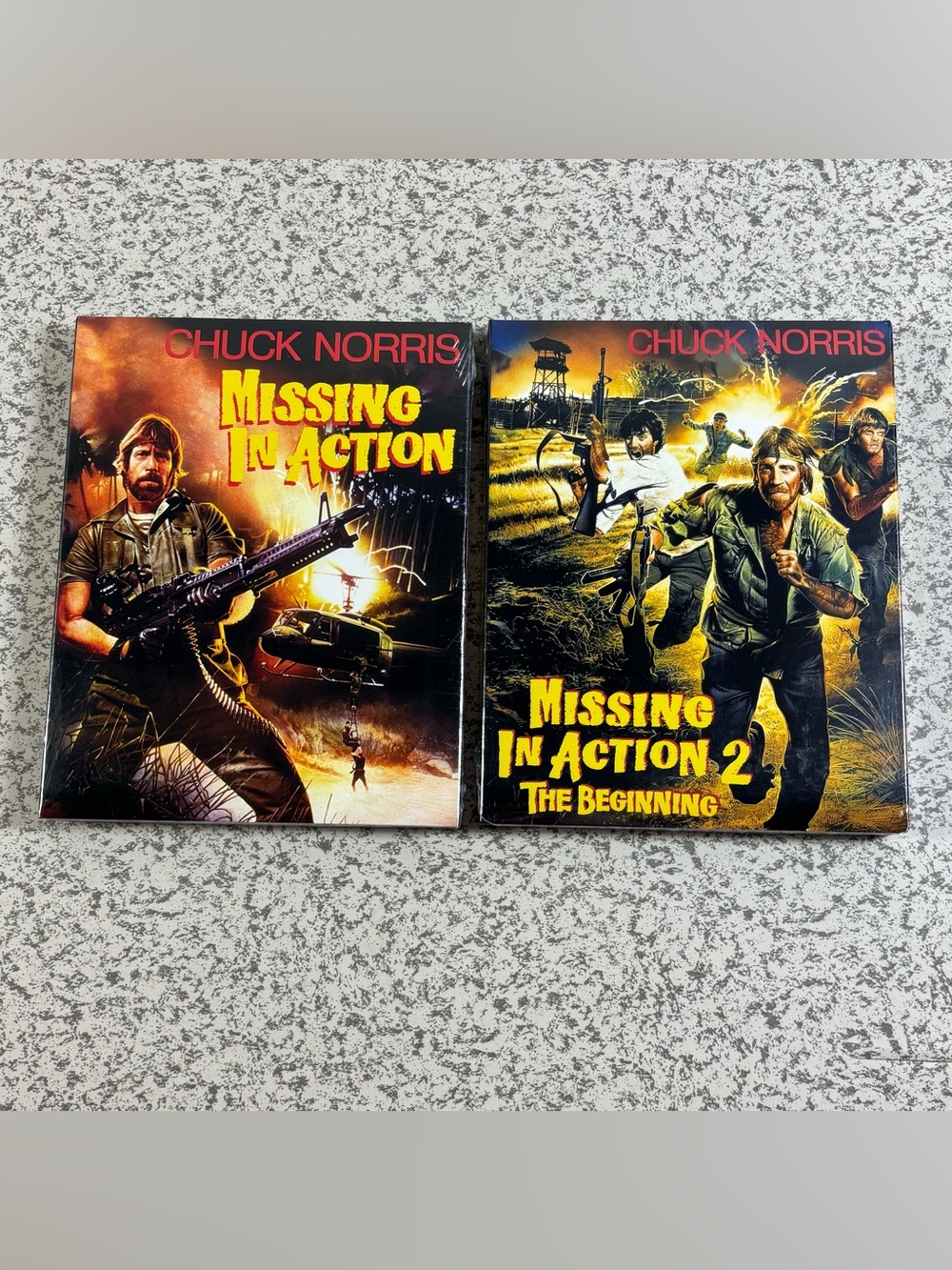 Missing in Action 1 & 2 (Blu-ray) Kino Lorber Lot Chuck Norris w/Slipcovers New